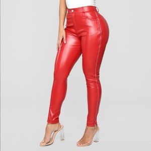 Fashion Nova Just Zip It Leather Pants